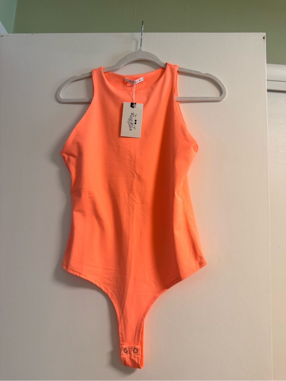 ReoRia Neon Orange Girls' One-Piece Bodysuit